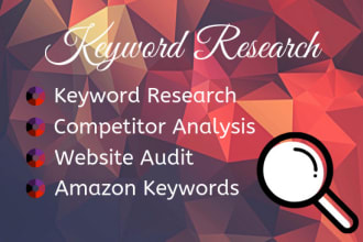 do seo keyword research and website audit for better visibility