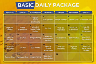 provide white hat off page SEO backlinks monthly package