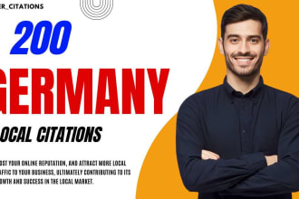 create 200 german local citations for local business SEO