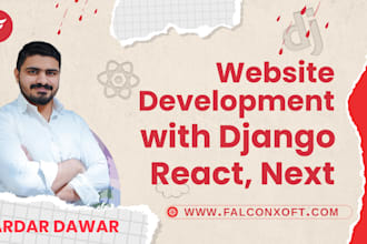 develop python django and flask full stack web application