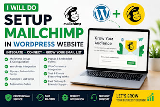 setup mailchimp in wordpress website and integrate signup forms