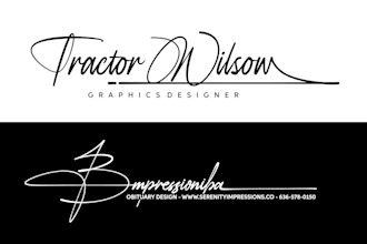 create professional handwritten signature logo design