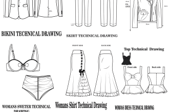 do professional technical drawings of cloths for you