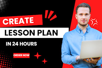 create online course outline lesson plan content in 24 hours