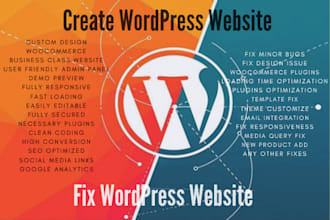 customize wordpress website or fix bugs