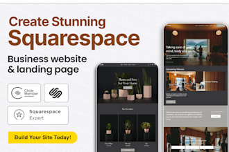 create or redesign squarespace business website, landing page