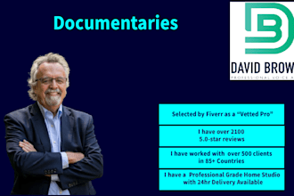voice any type of documentary