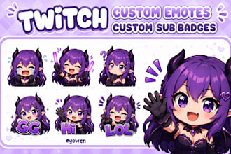 create unique twitch emotes or sub badges
