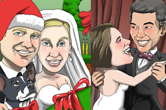 draw an amazing premium caricature portrait