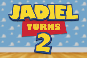 put your text or name on toy story logo
