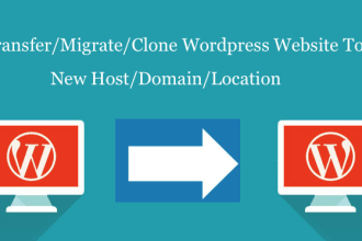 transfer, clone, migrate wordpress to new host or domain