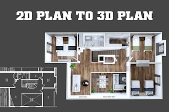 create 3d model and render realistic architecture project