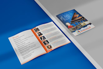 design church program booklet or funeral burial memorial program