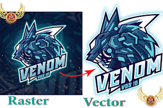 manually vectorize your old logo, image, drawing in HD