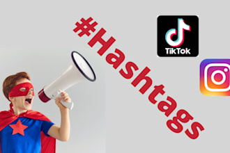 provide trending hashtags for instagram, tiktok