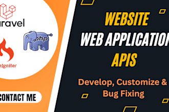 create web application project using laravel, codeigniter