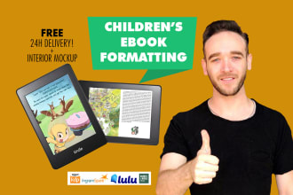 do childrens ebook formatting for kindle or ingram in 24h