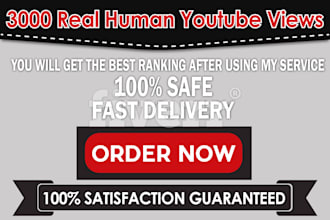 promote your youtube video to 3000 viewers on my social networks