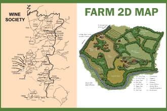 illustrate real estate farm maps
