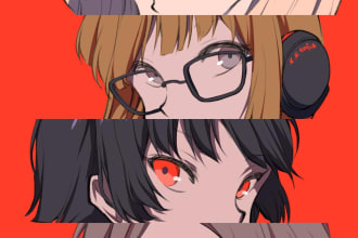 draw custom illustration anime character fanart original