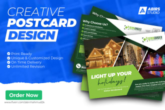 create print ready postcard design