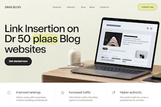 do link insertion on DR 50 plus saas blog websites