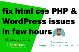 fix php issues and fix wordpress issues in few hours