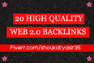 create 20 manual web 2 0 backlinks