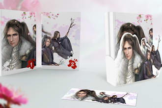 create illustration for novel book cover