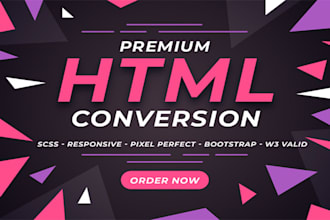 convert figma to html,xd to html,psd to html, responsive bootstrap 5