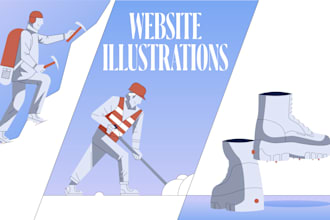 design modern illustrations for your website