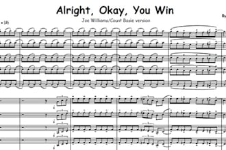 write sheet music for any melody or chord progression, any instrument, any key