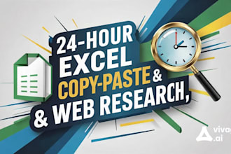 do excel data entry and copy paste web research task quickly