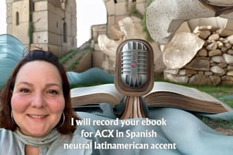 record your ebook for acx in spanish neutral latinamerican accent