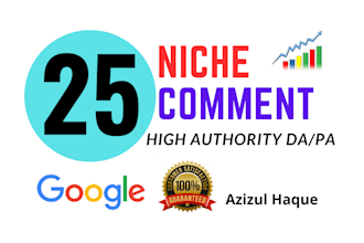 create 25 niche relevant manual blog comment backlinks