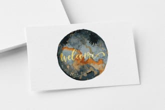 create unique minimalist watercolor logo