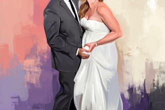make your photo into a digital oil painting portrait art