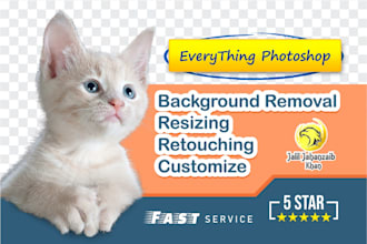 do image editing, banner design, background removal, resize