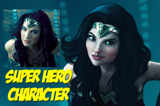 draw you as a superhero character or pop culture cartoon
