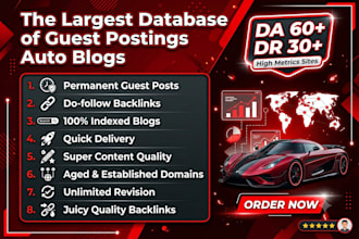 write an automotive guest post in da 64 blog off page SEO