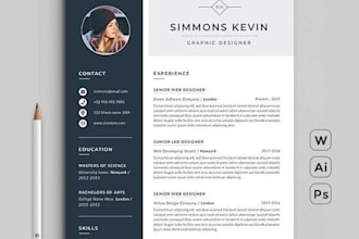 write and design basic and professional  academic cv, resume