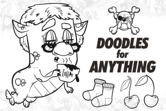 create doodle art illustrations for anything
