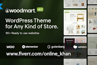 customize premium woodmart theme for you in 3 days