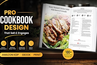 design cookbook, recipe book and format ebook for amazon KDP