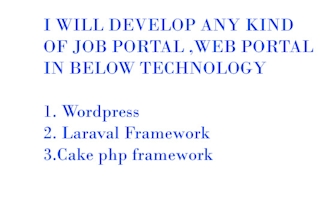 develop any kind of job portal,student portal
