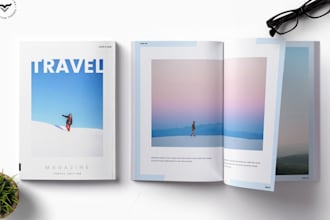 design trifold, bifold brochure or catalog, restaurant menu