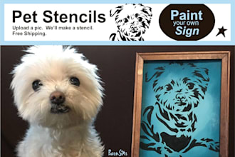 make a reusable plastic stencil of your pet