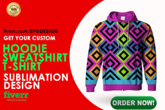 make sublimation hoodie design and dye pattern