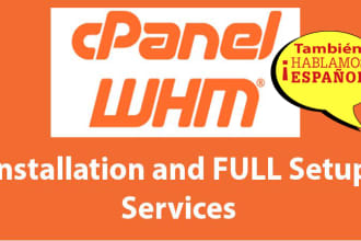 install and setup cpanel whm or any free control panel whm issues