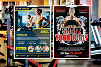 create eye catching fitness flyer design